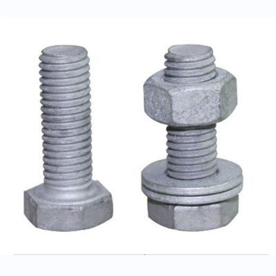 Linea elettrica del acciaio al carbonio sfortuna forgiata calda Bolt di HDG dei montaggi e grado 6,8 del dado